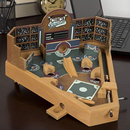 Tabletop baseball pinball game