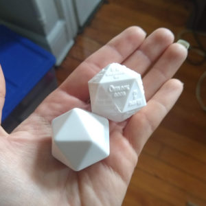What's inside a Magic 8 ball? This 20 sided die