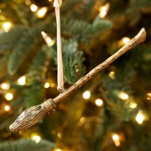 Harry Potter Gold Christmas Ornament - Nimbus 2000