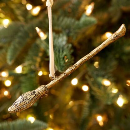 Harry Potter Gold Christmas Ornament - Nimbus 2000
