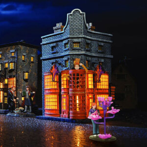 Weasleys' Wizard Wheezes Light Up Building from Department 56