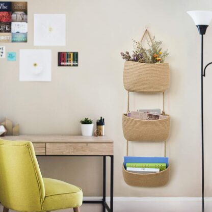 Woven Baskets Hanging on the Door