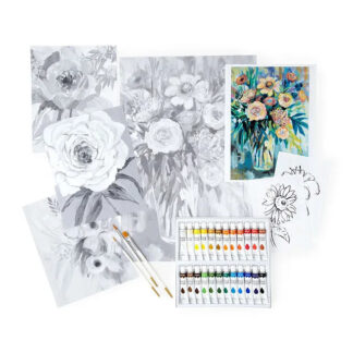 uncommon goods paint by shadows flowers kit